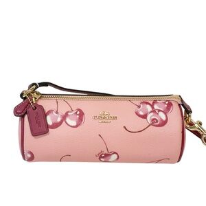 Coach Nolita Barrel Bag With Cherry Print CR371 Pink Red Mini Bag